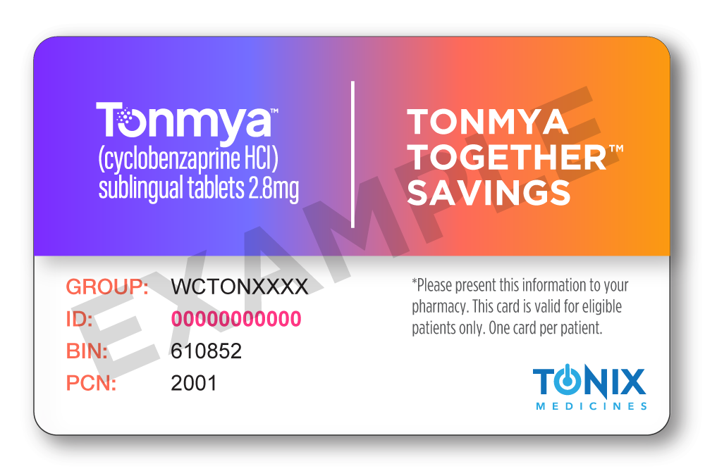 Tonmya Together Copay Savings Card